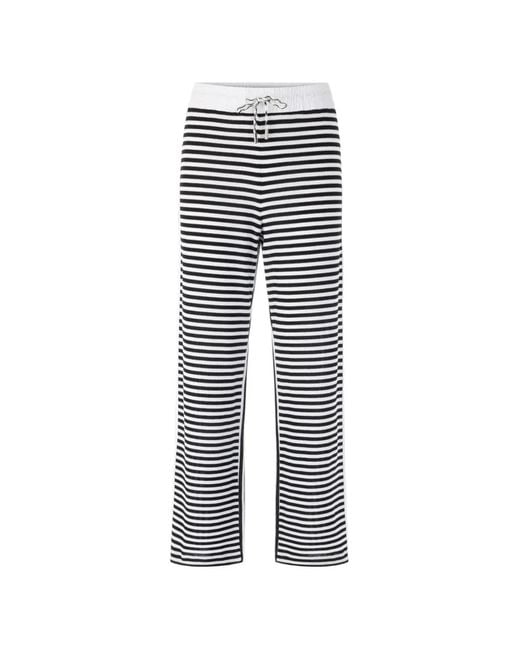 Marc Cain White Pantalon De Jogging Washington À Rayures