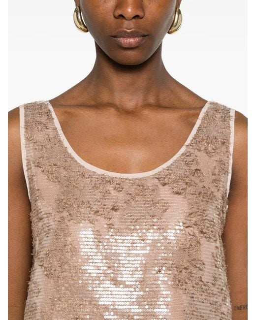 Pennyblack Pink Sequin-Embellished Top