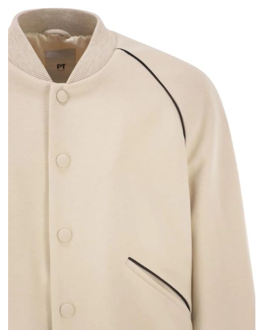 PT Torino Natural Piped-Trim Bomber Jacket for men