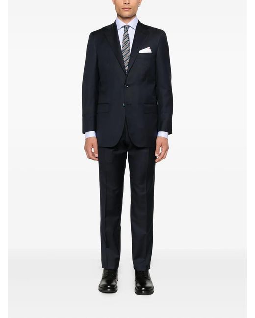 Kiton Blue Single-Breasted Suit for men