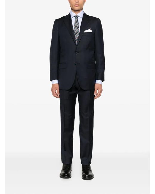 Kiton Blue Single-Breasted Suit for men