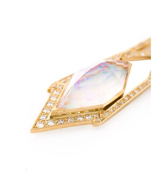 Stephen Webster Metallic Crystal Haze Long Diamond Earrings