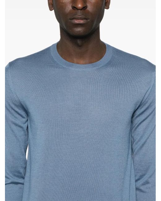Pull En Maille Fine Fedeli pour homme en coloris Blue