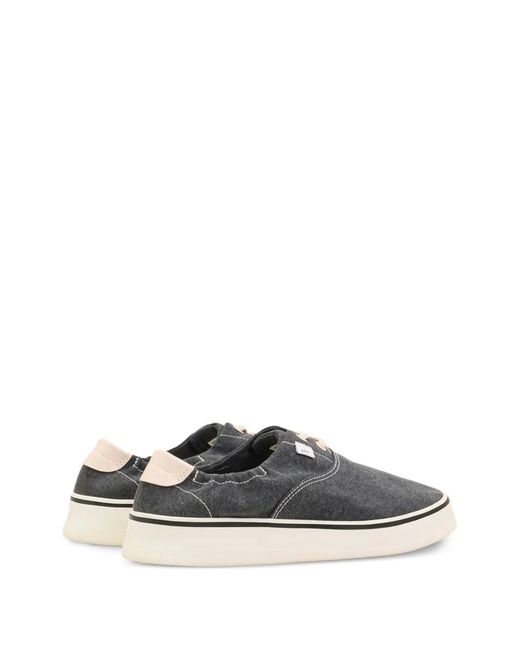 AMI Gray Tennis Washed-Effect Sneakers