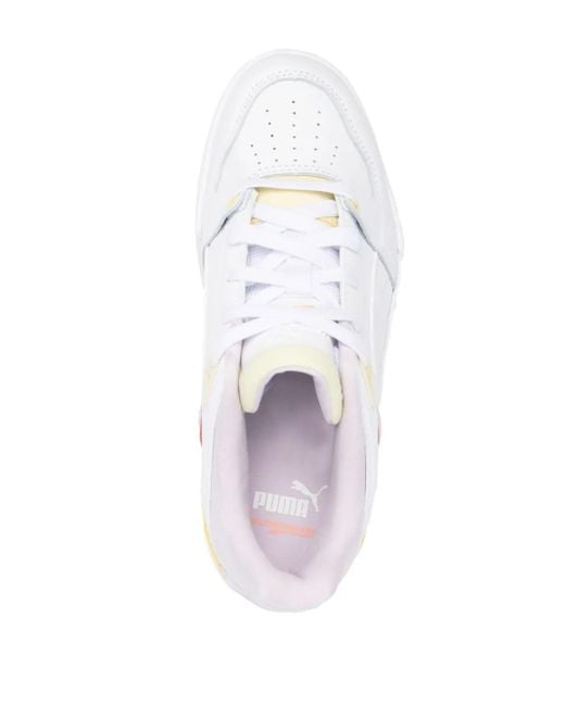 PUMA White Slipstream Low-Top Sneakers