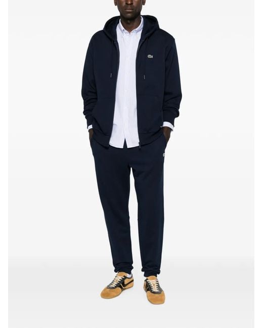 Lacoste Blue Logo-Patch Track Pants for men