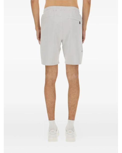 Boss Gray Panelled Drawstring Shorts for men