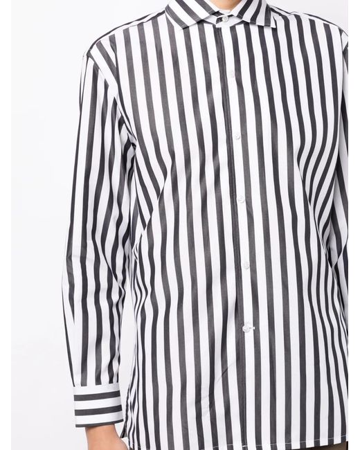 Ralph Lauren White Striped Cotton Shirt