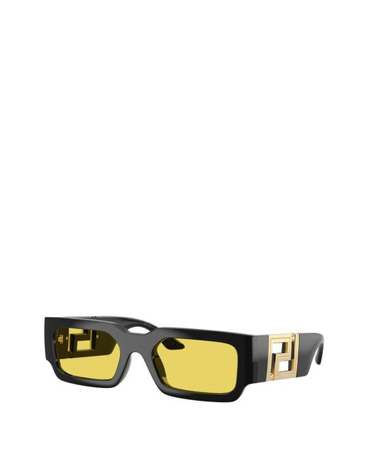 Versace Black Rectangle-Frame Sunglasses for men