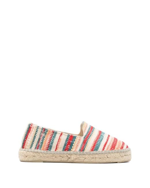 Manebí Pink Gestreifte Espadrilles