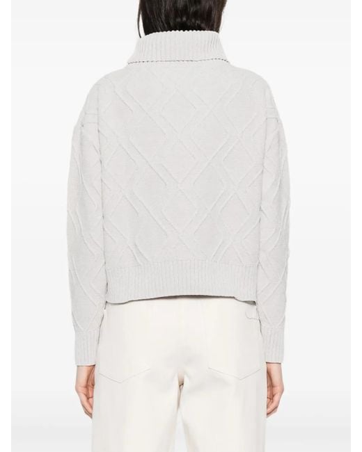 Rrd White Roll-Neck Sweater