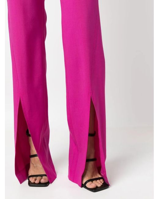 GIUSEPPE DI MORABITO Pink High-Waisted Slit-Detail Trousers