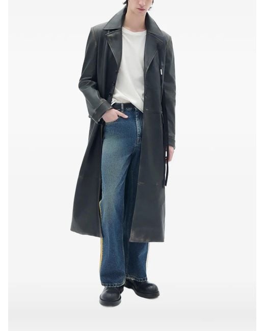 Ann Demeulemeester Blue Ailo Belted Coat for men