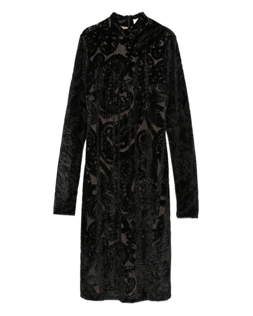 Abito Con Stampa Paisley di Etro in Black