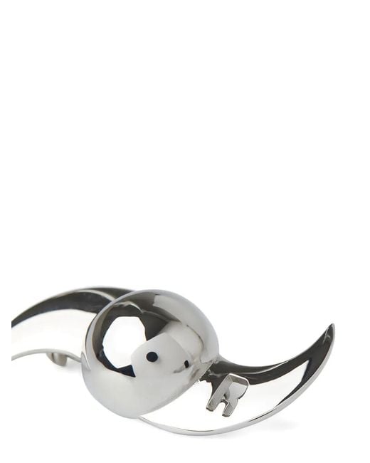 Raf Simons Metallic Space Spinner Brooch