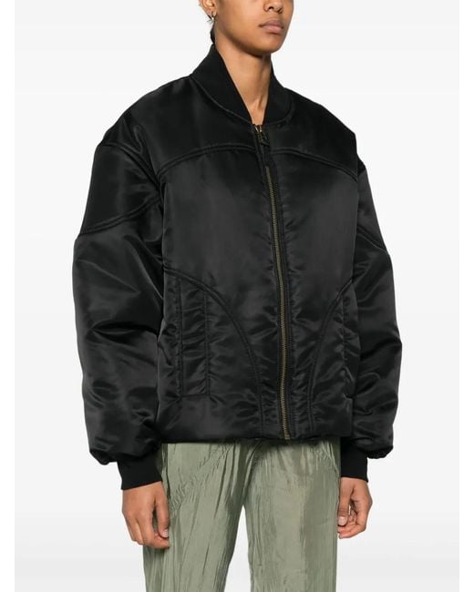 Bacon Black Padded Bomber Jacket