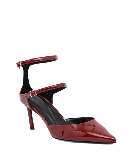 Boss Red 70mm Ankle-strap Pumps