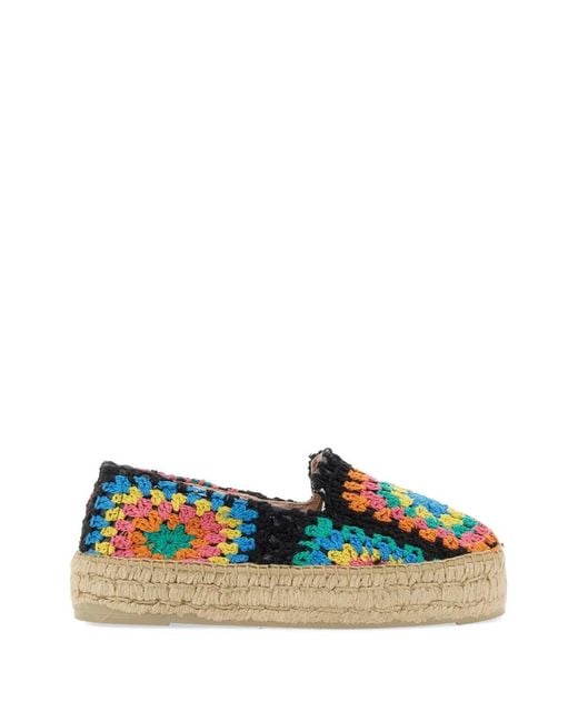 Manebí Blue Multicolour Crochet Espadrilles
