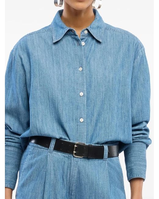 Another Tomorrow Blue Chambray Shirt