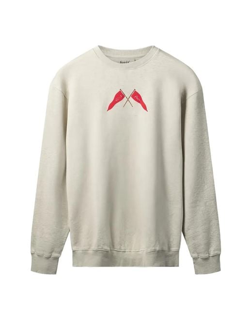 Forét White Pennant Sweatshirt for men