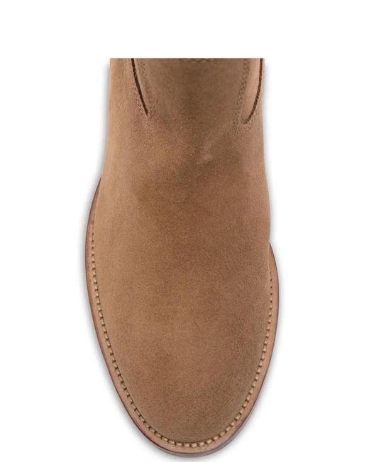 Via Roma 15 Brown Notch-Detail Boots