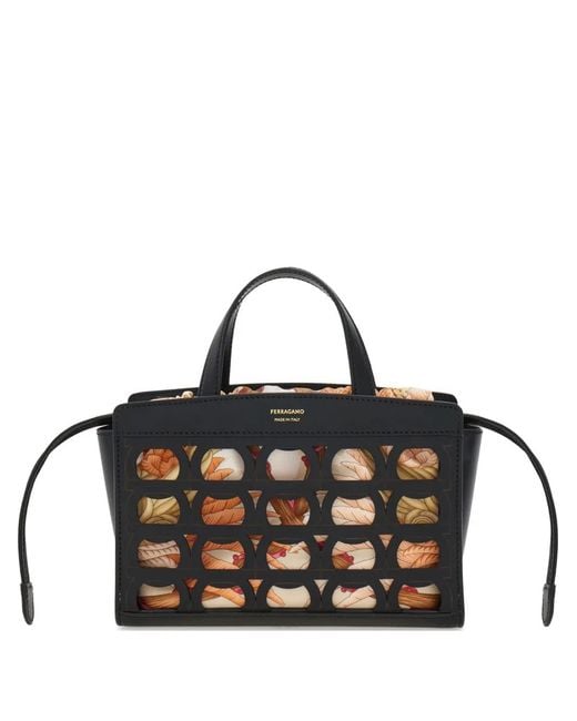 Ferragamo Black Mini Tote Bag