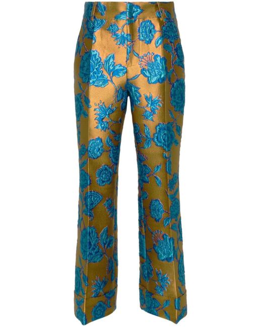 LaDoubleJ Blue Hendrix Jacquard Tailored Trousers