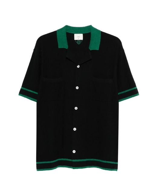 CHE Black Armando Bouclé Knitted Shirt for men