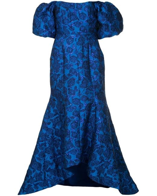 Bambah Blue Bellflower Balloon Gown