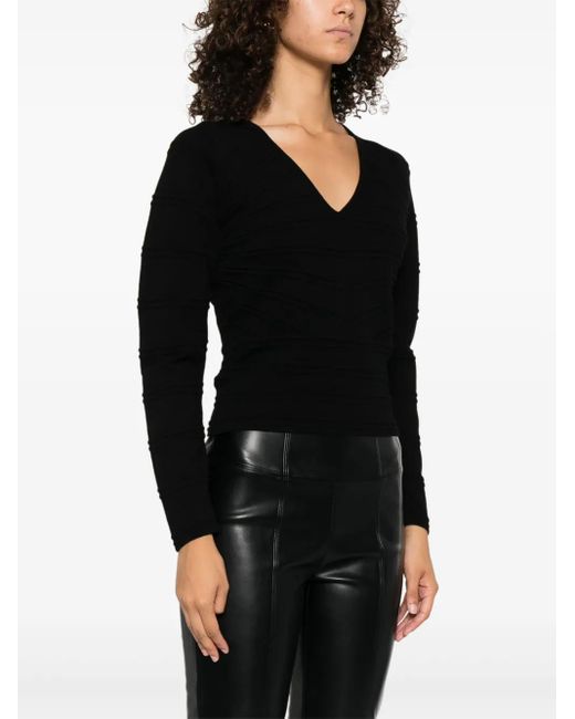 Twinset Black V-Neck Top