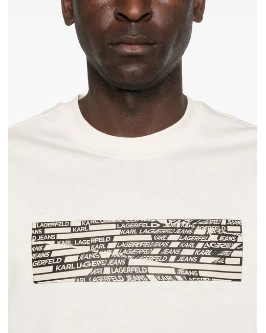 Karl Lagerfeld White Short-Sleeves T-Shirt for men
