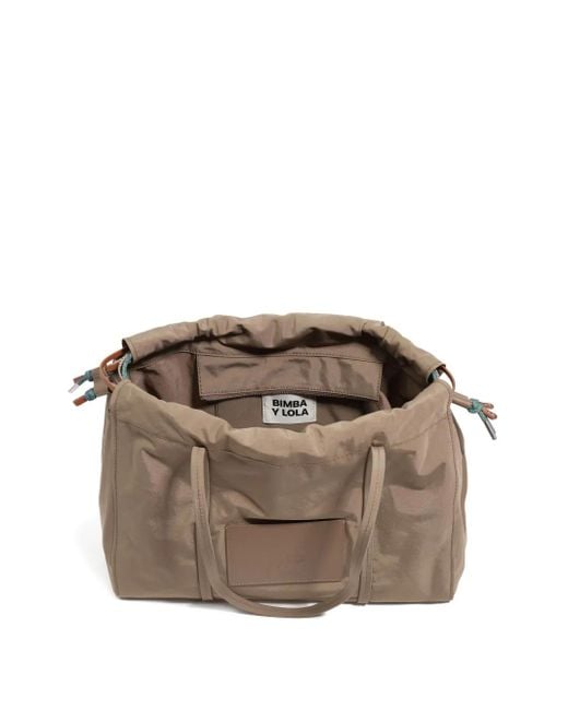 Bimba Y Lola Brown Drawstring Top-Handle Shoulder Bag