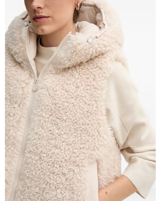 Save The Duck White Ayla Hooded Fleece Jacket