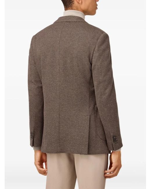 Blazer Testurizzato di Boggi in Brown da Uomo