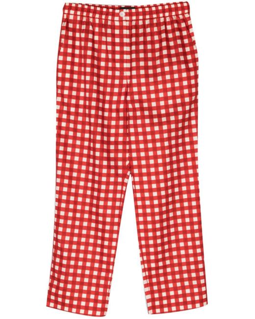 Joseph Red Tottenham Mid-Rise-Hose mit geradem Bein