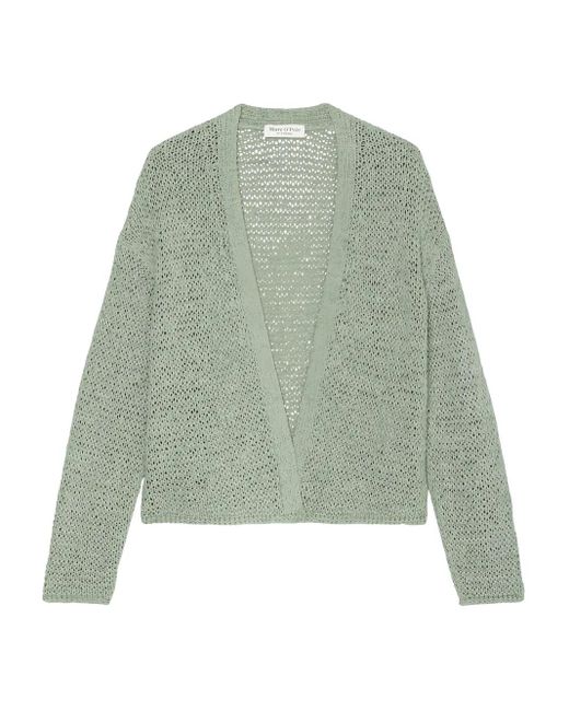 Marc O' Polo Green Open-Knit Cardigan