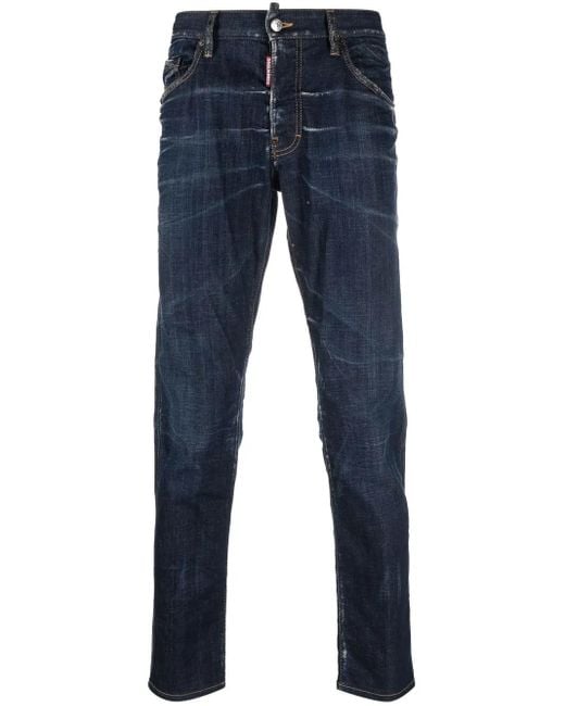 Bleach-effect skinny jeans DSquared² de hombre de color Blue