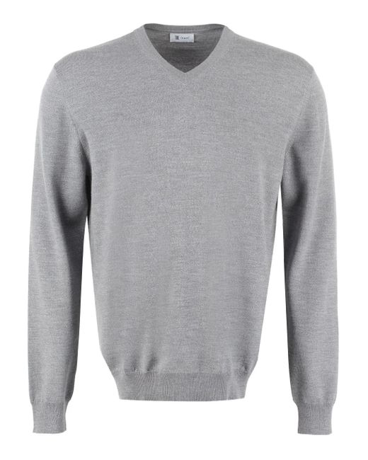 Maglione Con Scollo A V di THE (Alphabet) in Gray da Uomo