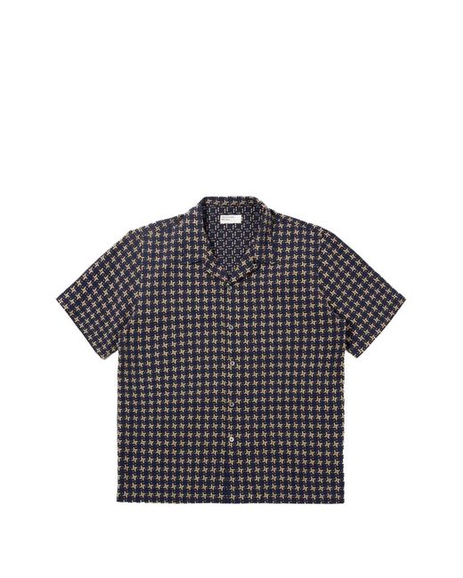 Universal Works Blue Road Patterned Shirt for men