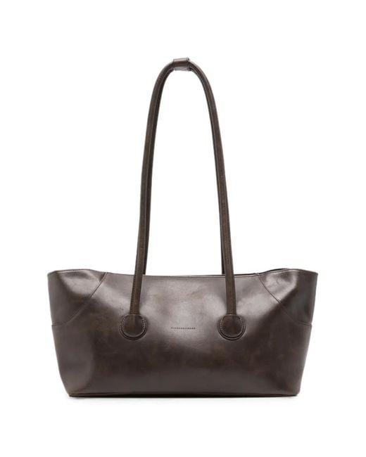 MARGE SHERWOOD Brown Leather Tote Bag