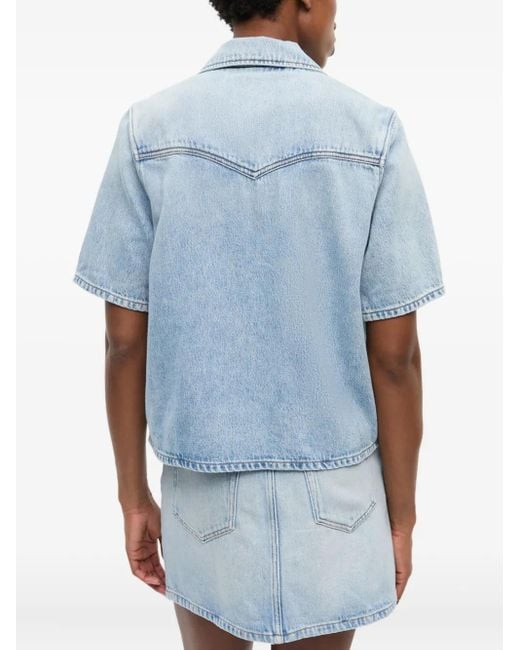 Ganni Blue Denim Shirt