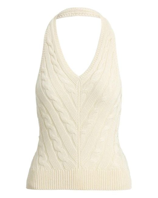 Chaleco Con Cuello Halter Ralph Lauren de color Natural