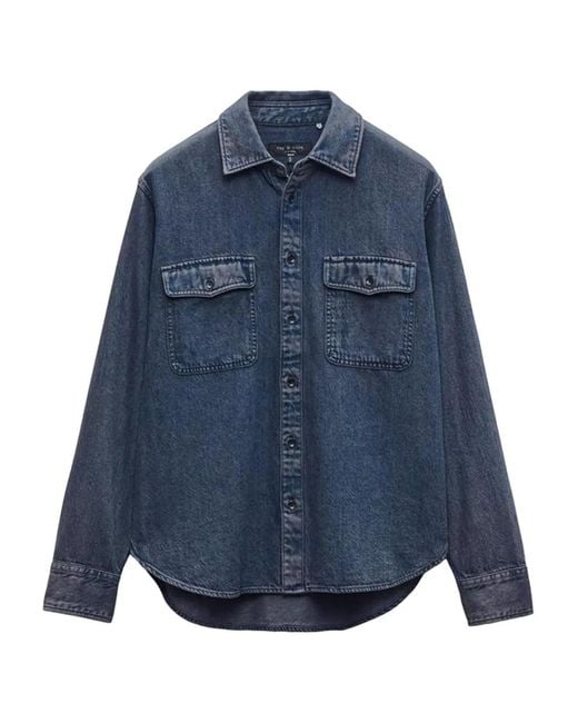 Camisa Vaquera Rag & Bone de hombre de color Blue