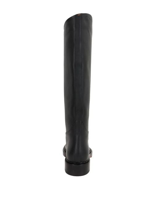 Santoni Black X 10 Corso Como Leather Boots