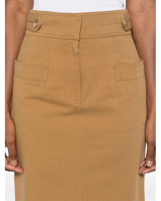 Gonna Midi di Chloé in Brown