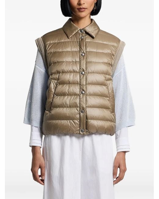 Peserico Multicolor Gilet À Design Matelassé