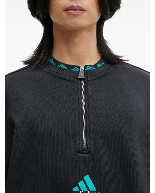 Adidas Eqt Sweater Met Halve Rits in het Black voor heren