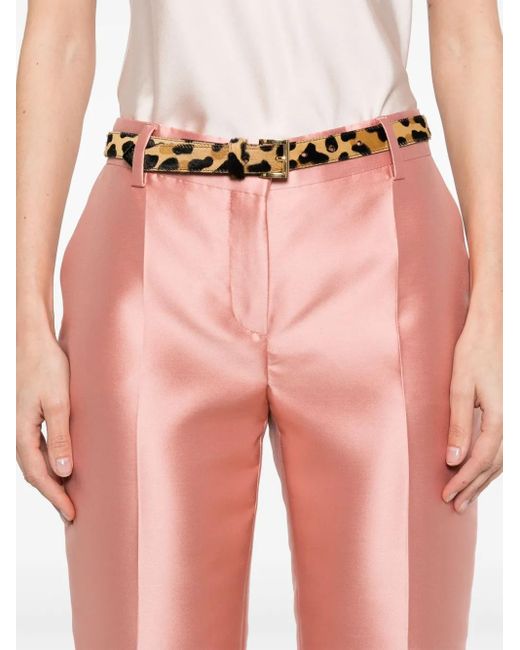 Alberta Ferretti Pink Satin Trousers