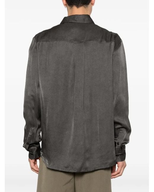Won Hundred Gray Pete Chest-Pocket Button-Fastening Shirt for men