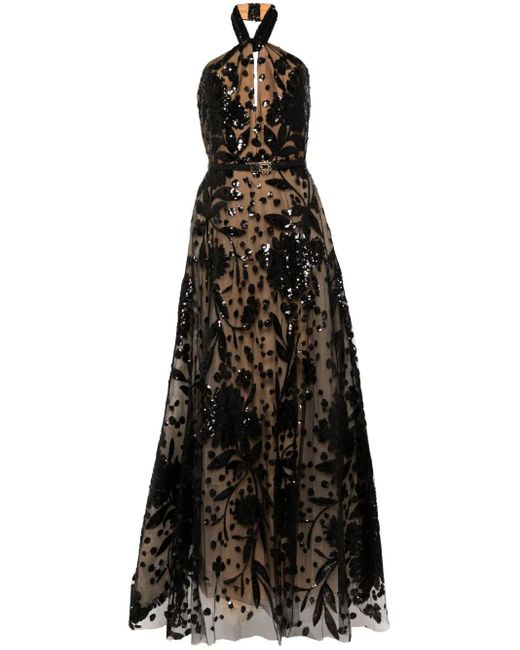 Elie Saab ホルターネック ドレス Black